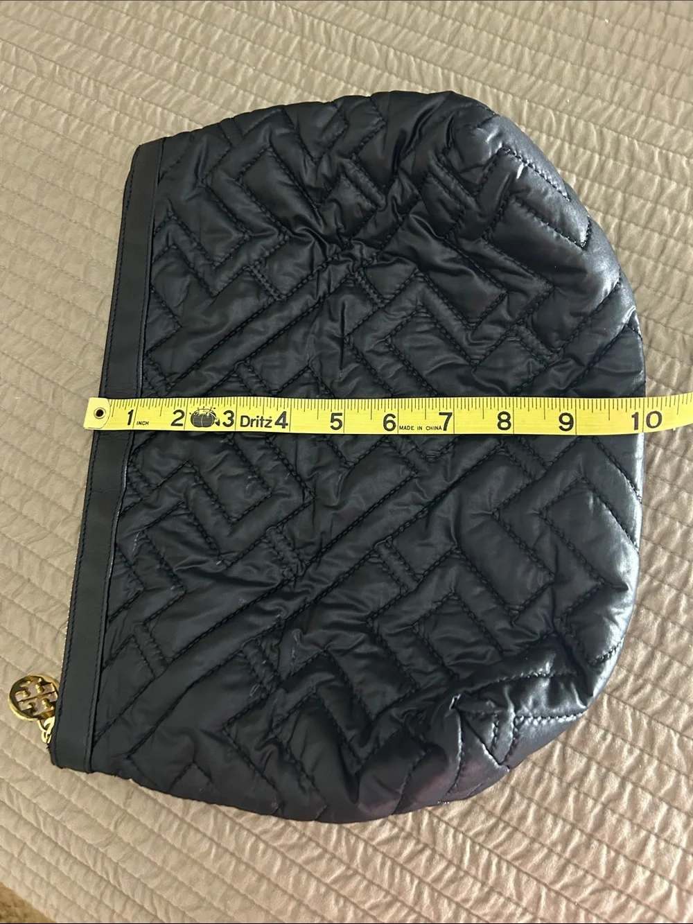 Tory Burch Black Quilted Cosmetic Bag